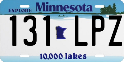 MN license plate 131LPZ