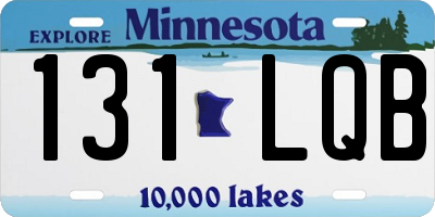 MN license plate 131LQB