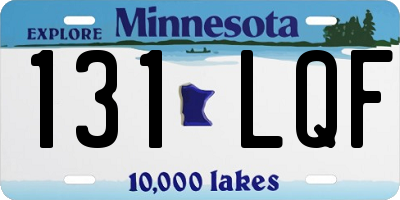 MN license plate 131LQF