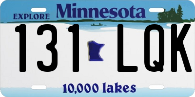 MN license plate 131LQK