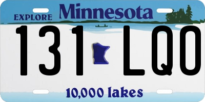 MN license plate 131LQO