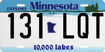 MN license plate 131LQT