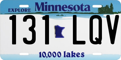 MN license plate 131LQV