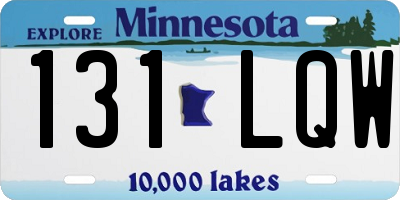 MN license plate 131LQW