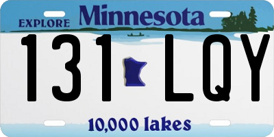 MN license plate 131LQY