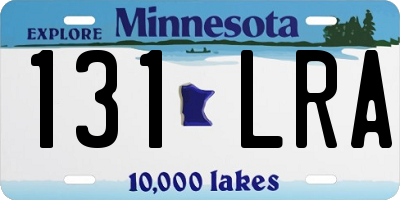 MN license plate 131LRA