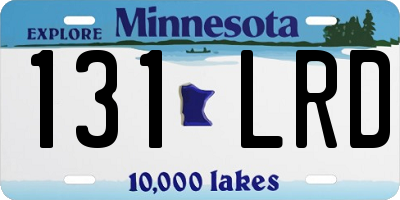 MN license plate 131LRD