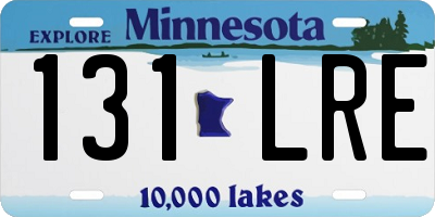 MN license plate 131LRE