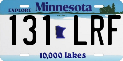 MN license plate 131LRF
