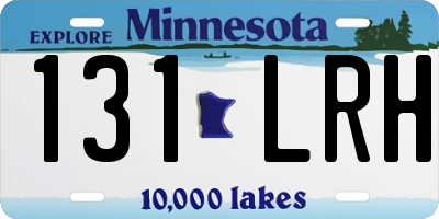 MN license plate 131LRH