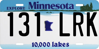 MN license plate 131LRK