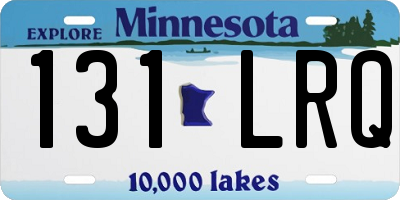 MN license plate 131LRQ