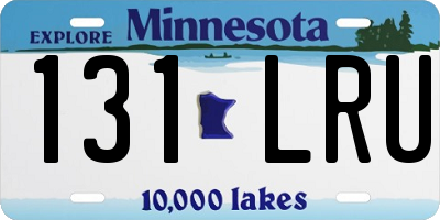 MN license plate 131LRU
