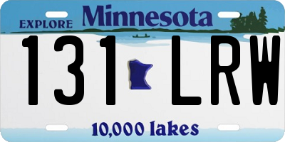MN license plate 131LRW