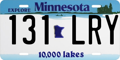 MN license plate 131LRY