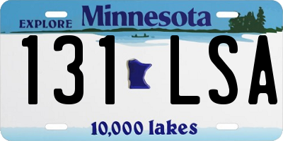 MN license plate 131LSA