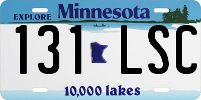 MN license plate 131LSC