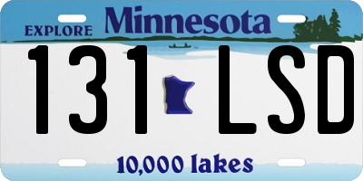 MN license plate 131LSD