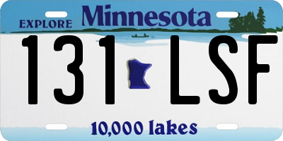 MN license plate 131LSF