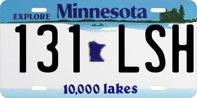 MN license plate 131LSH
