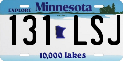 MN license plate 131LSJ