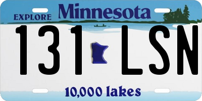 MN license plate 131LSN