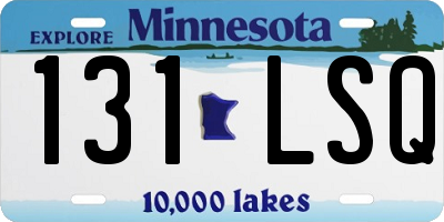 MN license plate 131LSQ