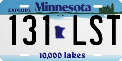 MN license plate 131LST