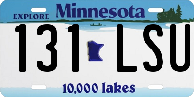MN license plate 131LSU