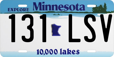 MN license plate 131LSV