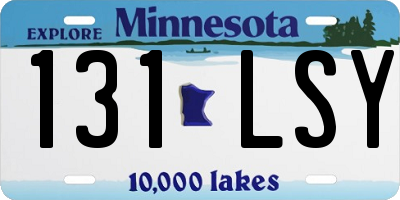 MN license plate 131LSY