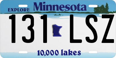 MN license plate 131LSZ