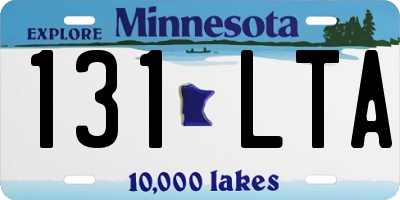 MN license plate 131LTA