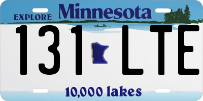 MN license plate 131LTE