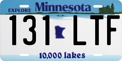 MN license plate 131LTF