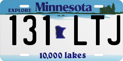 MN license plate 131LTJ
