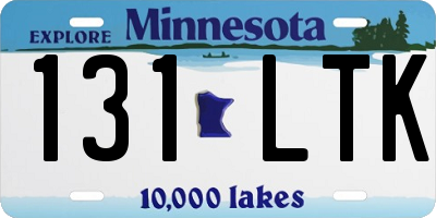 MN license plate 131LTK
