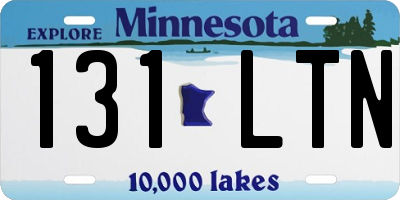 MN license plate 131LTN