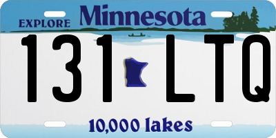 MN license plate 131LTQ