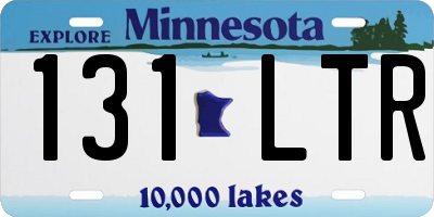 MN license plate 131LTR