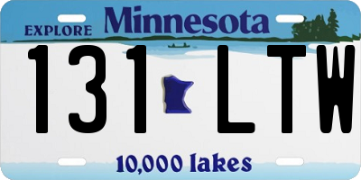 MN license plate 131LTW
