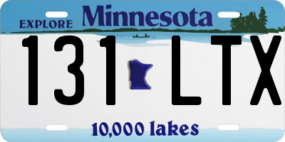 MN license plate 131LTX