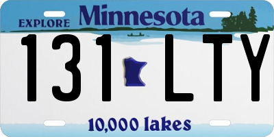 MN license plate 131LTY