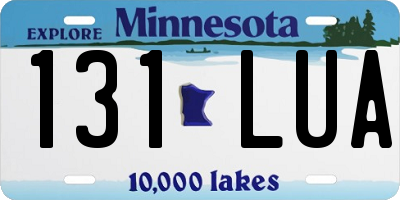 MN license plate 131LUA