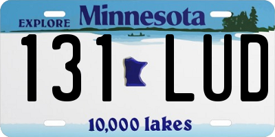 MN license plate 131LUD
