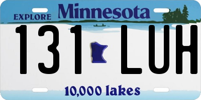 MN license plate 131LUH