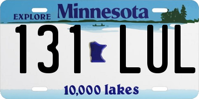 MN license plate 131LUL