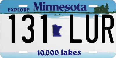 MN license plate 131LUR