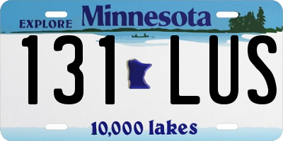 MN license plate 131LUS