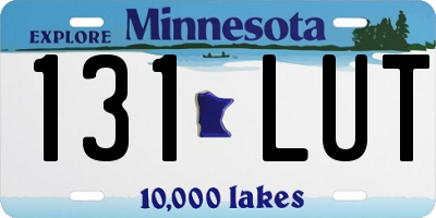 MN license plate 131LUT